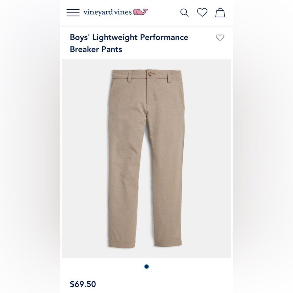 Vineyard Vines Boys Performance Pants size 8